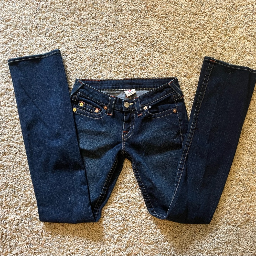 True Religion Dark Indigo Skinny Jeans